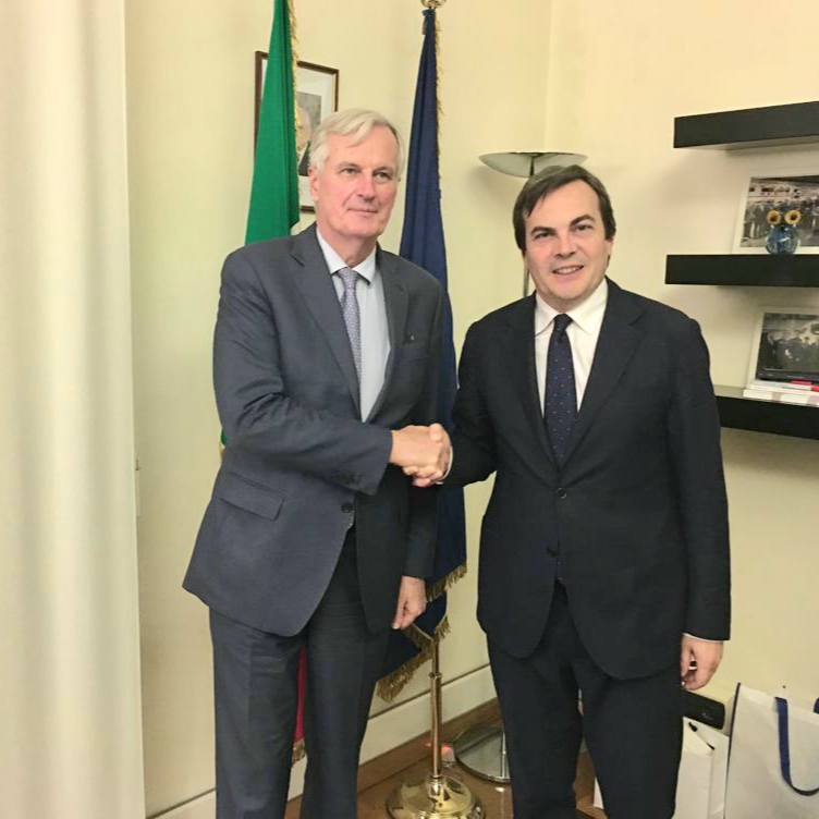 Vincenzo Amendola e Michael Barnier